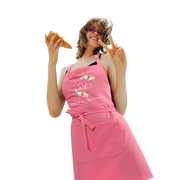 Floral Kitchen Apron With Personalized Name