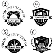 Personalize Name for Kitchen Apron with Two Pockets, Adjustable Strap
