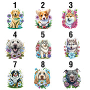 Dogs and Flowers T-shirt
