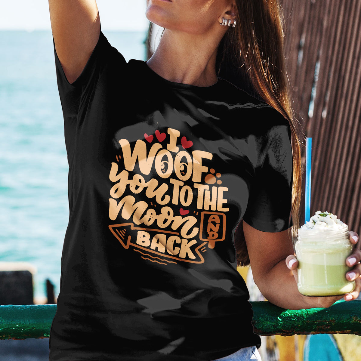 Unisex - I Woof You To The Moon And Back - Graphic T-Shirt