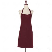 Burgundy Bib Apron Two Pockets