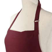 Burgundy Bib Apron Two Pockets