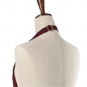 Burgundy Bib Apron Two Pockets