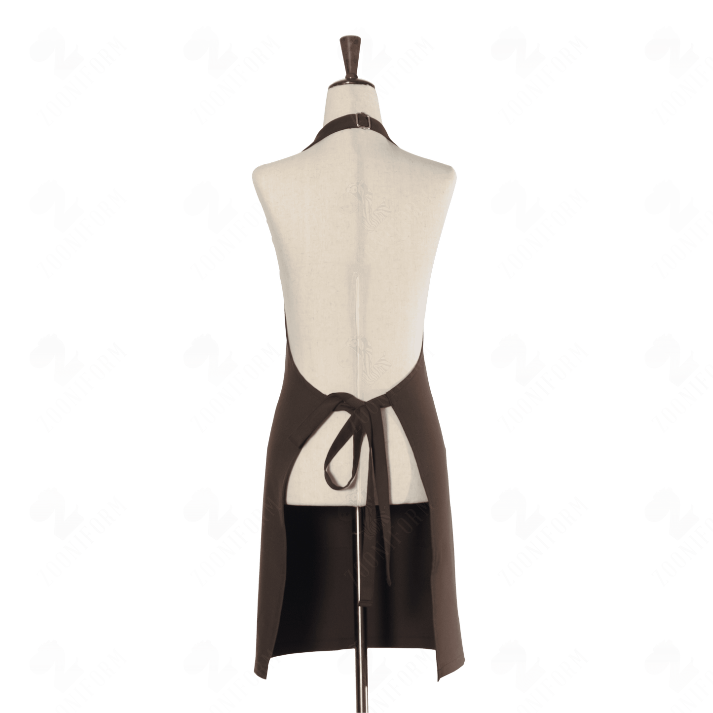 Brown Bib Apron Two Pockets