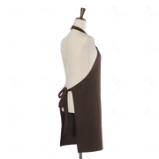 Brown Bib Apron Two Pockets