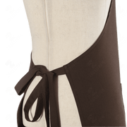 Brown Bib Apron Two Pockets
