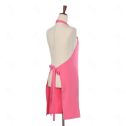 Strawberry Pink Bib Apron Two Pockets