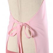 Pink Bib Apron Two Pockets
