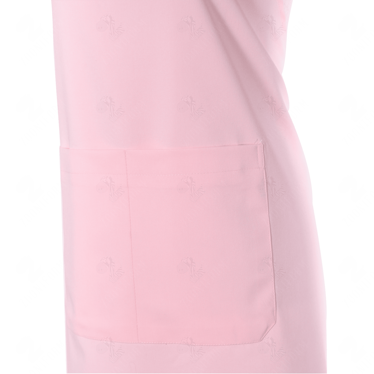 Pink Bib Apron Two Pockets