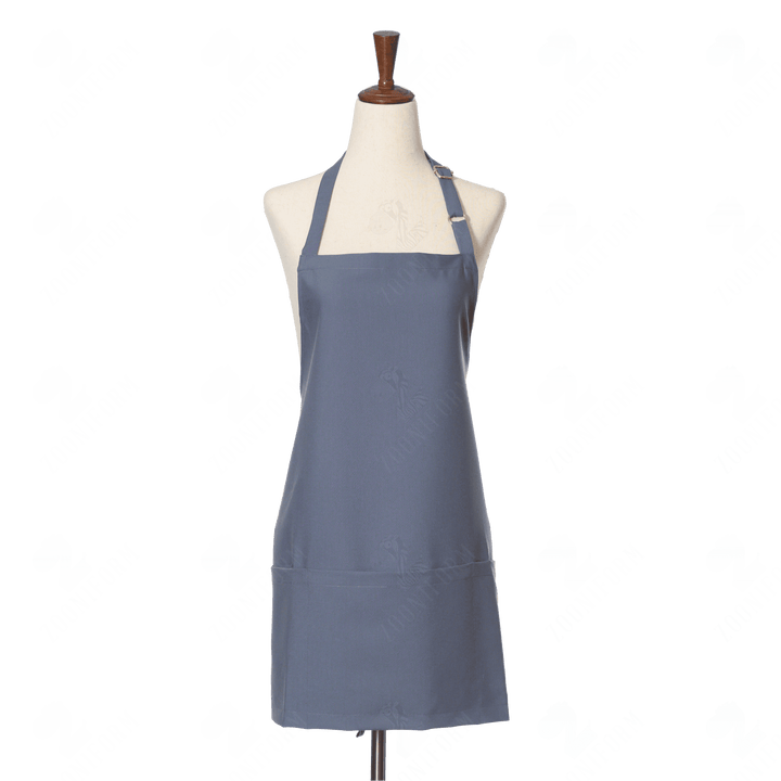 Bib Apron with Three Pockets, Adjustable Neck Strap