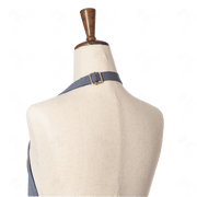 Gray Bib Apron Three Pockets