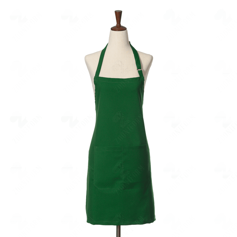 Green Bib Apron Two Pockets