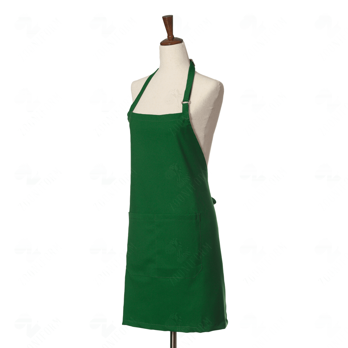 Green Bib Apron Two Pockets