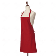 Red Bib Apron Two Pockets