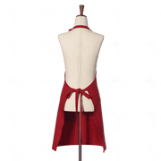Red Bib Apron Two Pockets