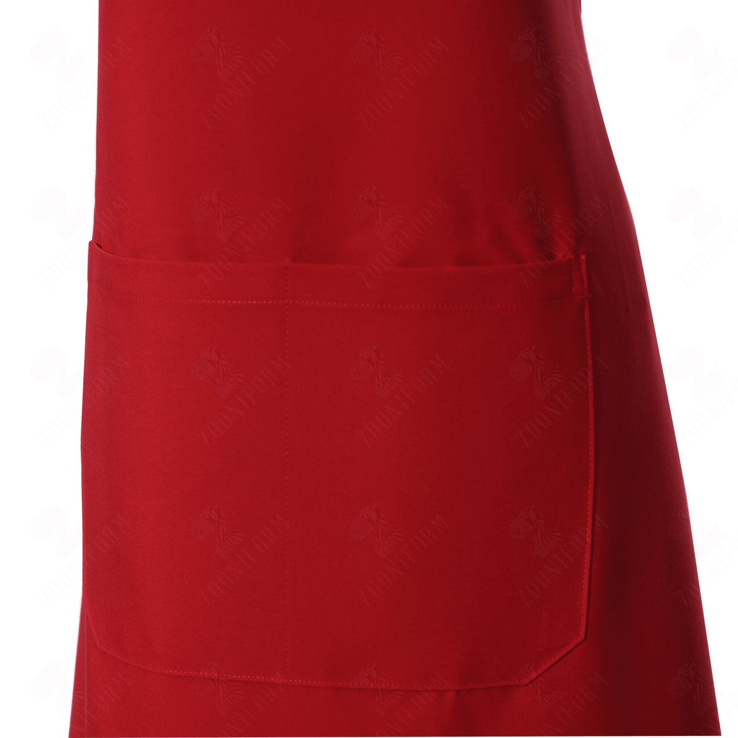 Red Bib Apron Two Pockets