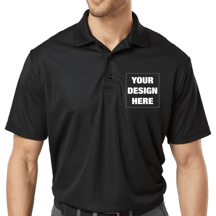 Black Polo Shirt Custom Logo Printing