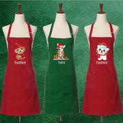 Christmas Apron - Customize your doggie name on apron