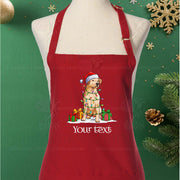 Christmas Apron - Customize your doggie name on apron