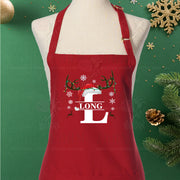 Reindeer and Custom Christmas Name Bib Apron